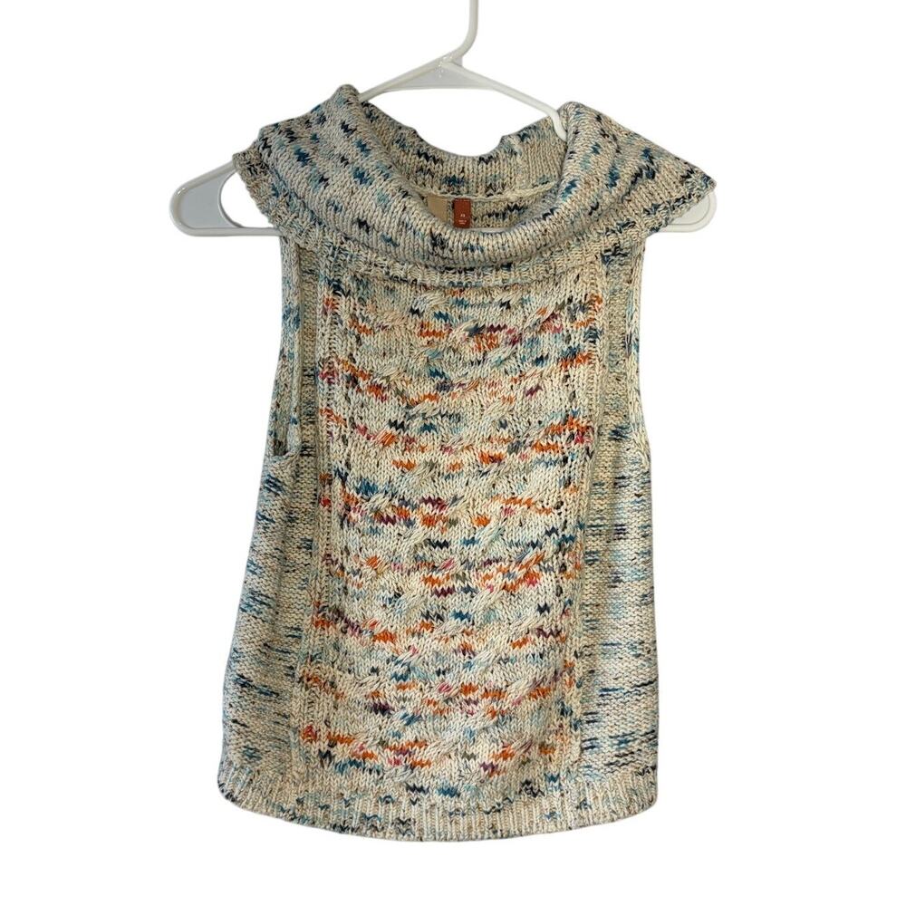 Anthropologie Pilcro Cowlneck Sleeveless Knit Top Sz XS Boho